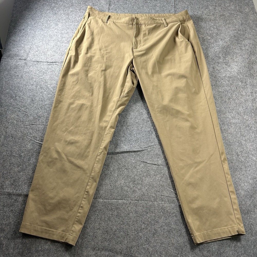 Fabletics The Only Pant Mens 40X32 Khaki Performance Stretch Chino Golf